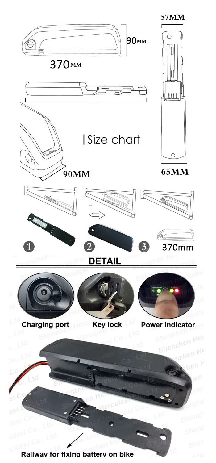 OEM Добро пожаловать Hailong E-Bike батарея 36 В литиевая батарея Тип акулы Электрический велосипед батарея 36 В 15Ah использовать в S amsung сотовый