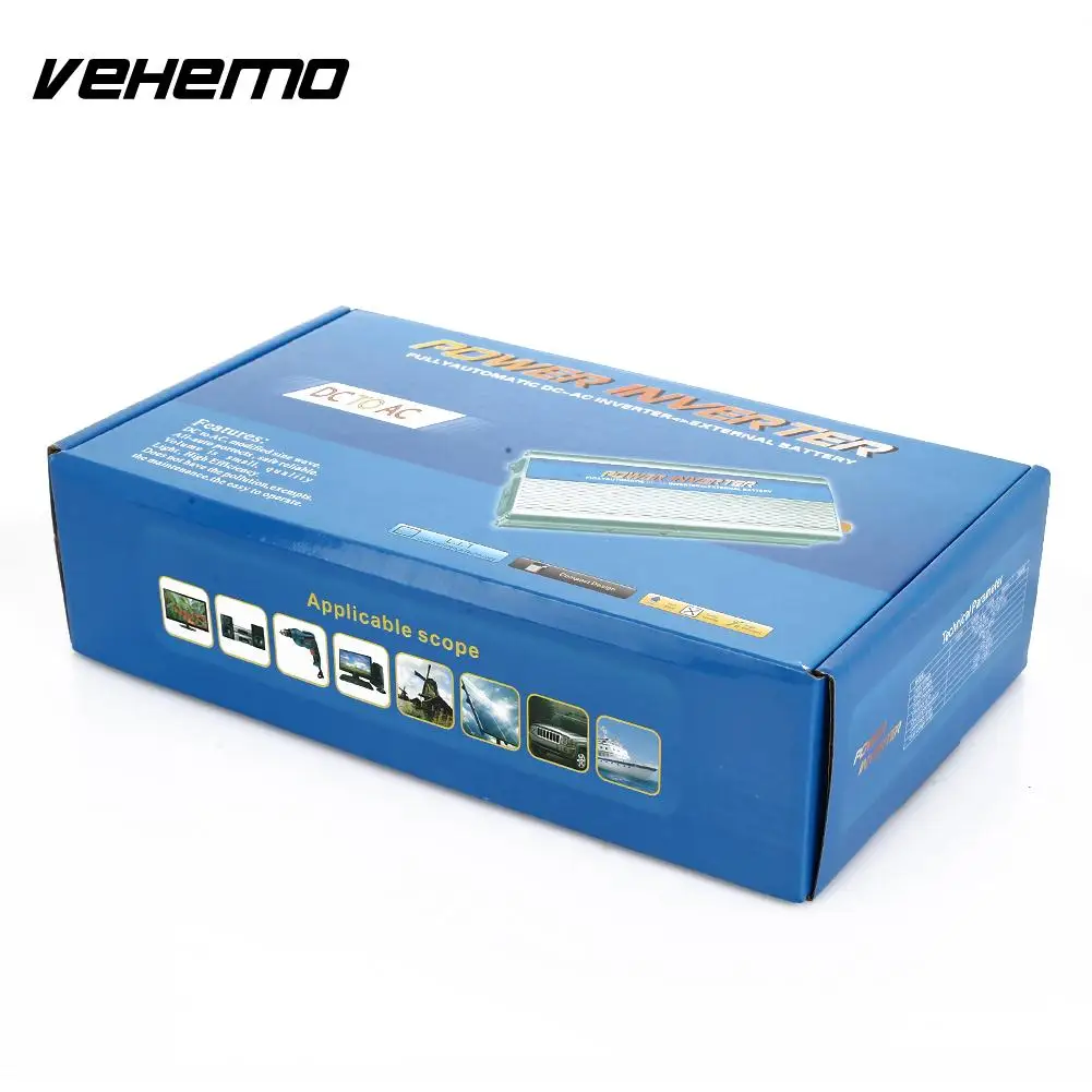 

Vehemo 5000W Peak Overload Protection Car Inverter Fan Car Converter Power Inverter High Performance Portable Small Printer