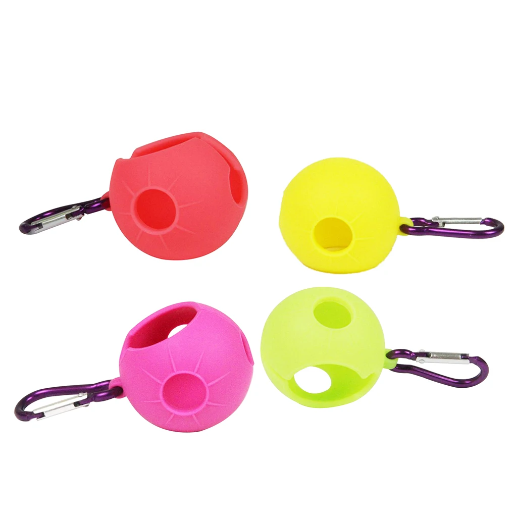 Golf Ball Holder Carrier with Belt Hanging Hook Contains One Ball Pouch On Course Training Aids