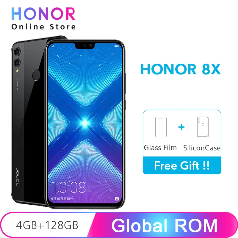 Global ROM Huawei Honor 8X 4GB 128GB Mobile Phone Google