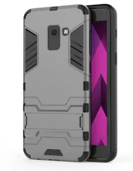 

100pcs/lot free shipping High quality 2 in1 Hybrid TPU + PC stand Case For Samsung Galaxy A8 2018/A8 PLUS 2018
