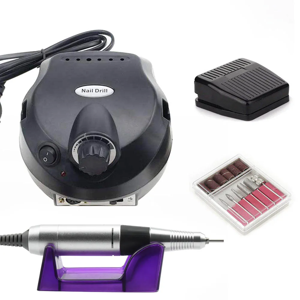 

35000RPM Electric Nail Drill Machine Apparatus for Manicure Pedicure Machine Accessoires with Milling Cutter Kit Nail tools