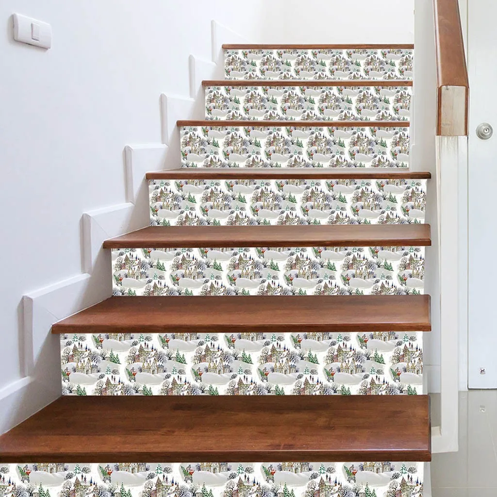 

1pc Simulation Stair Sticker Non-toxic Waterproof Wall Sticker easy to install Environmental DIY creative Decoration for home