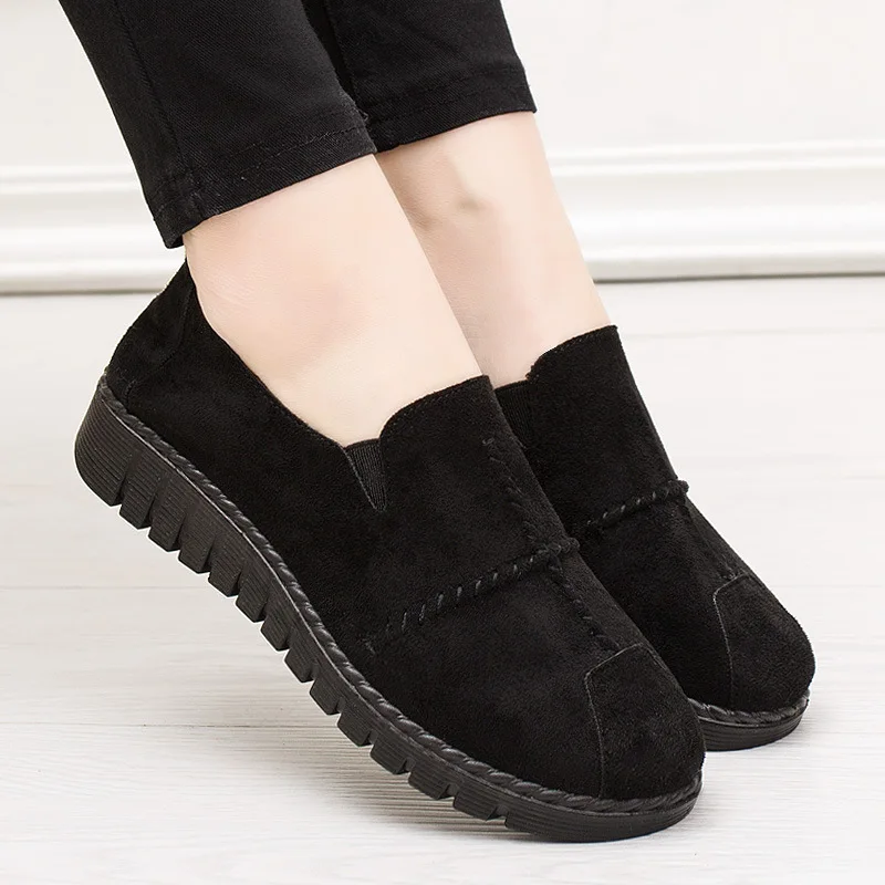 

Women Flat Spring Loafers Ladies Handmade Slip On Vintage Breathable Shoes Female Plus Size Patchwork Casual Shoes