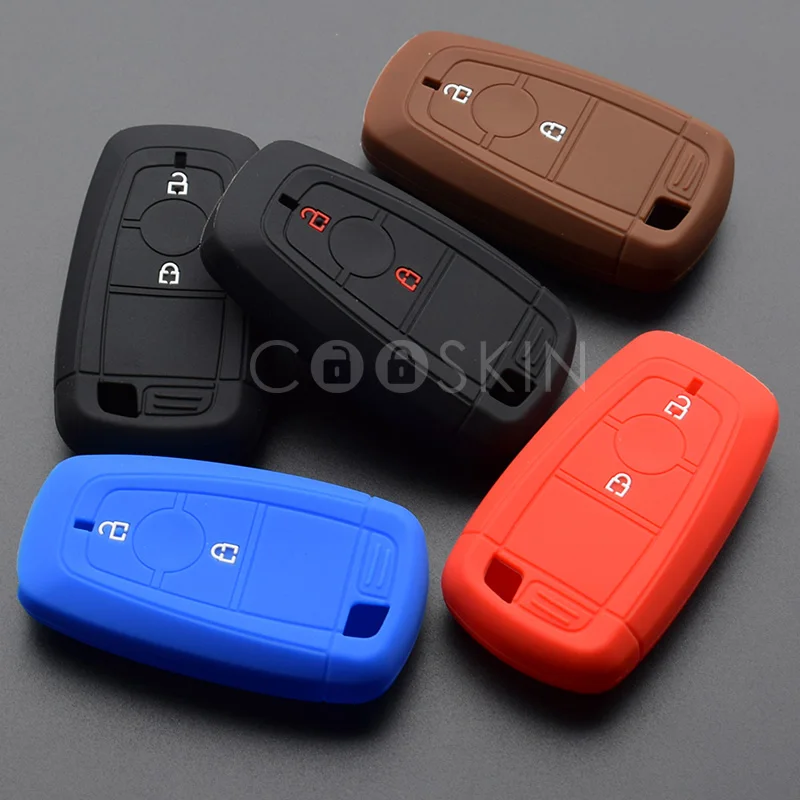 2 Button Silicone key fob holder cover case set hood For Ford 2018 EcoSport Keyless Remote Protect shell skin wholesale 100pcs | Автомобили