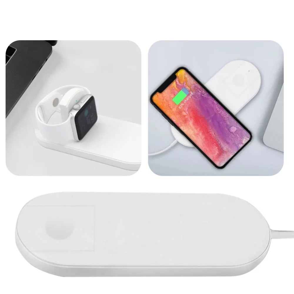 2 in 1 Smart Phone Watch Wireless Charger Fast Charging