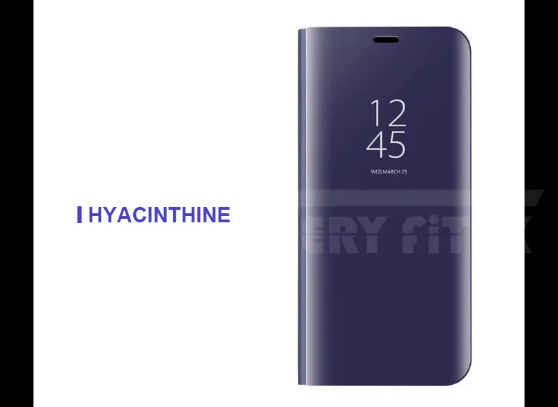 For Samsung Galaxy S9 S8 Plus S7 S6 edge A8 2018 Case Luxury Flip Stand Clear View Mirror Phone Cover For iphone X 8 7 6s 6 plus (20)