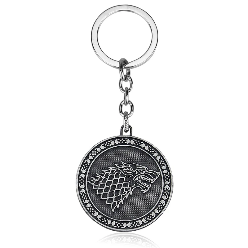 Tv Series Game Of Thrones House Stark Wolf Head Logo Alloy Coins Car Keychain Holder Best Friend Graduation Chirstmas Day Gift Key Chains Aliexpress