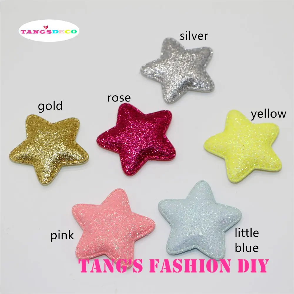 

20pcs-4.8cm High Quality DIY single glittle leather face star 20pcs can choose color