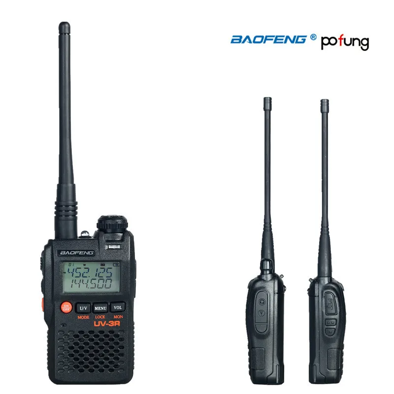 Baofeng/Pofung УФ-3R Walkie Talkie Dual Band Двухстороннее радио амадор 10 КМ 2 Вт 99CH UHF VHF FM VOX ходить