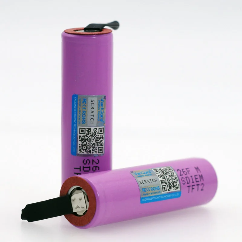 Оригинальный varicore Защищенный 18650 3 7 V 2600mAh аккумуляторные батареи ICR18650-26F