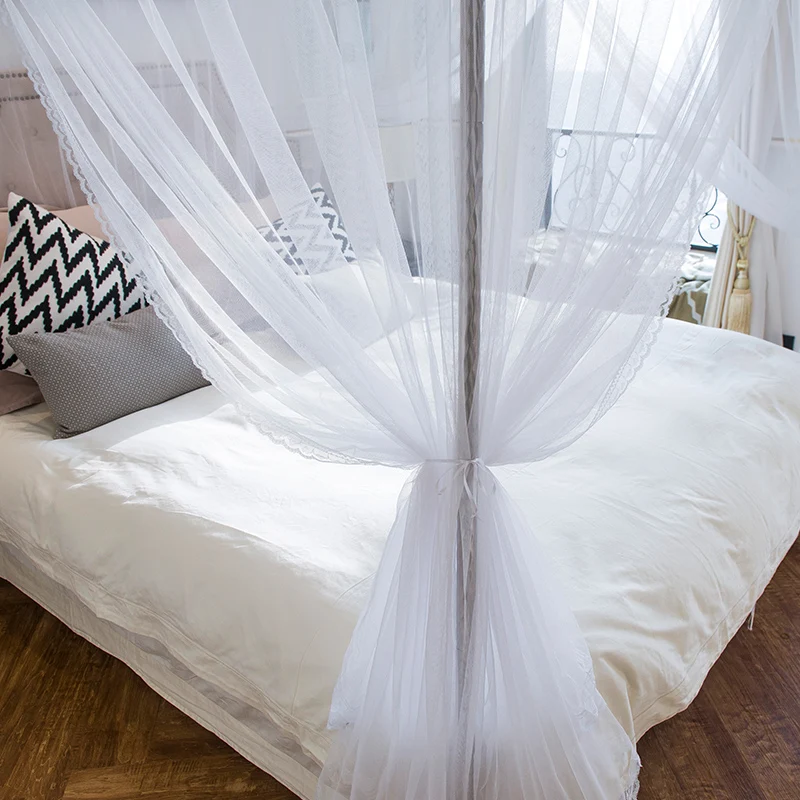 Bedding Canopy Mosquito Netting Retractable Frame Princess Queen King Size New Bedding Canopy Mosquito Netting Retractable Frame Princess Queen King Size New
