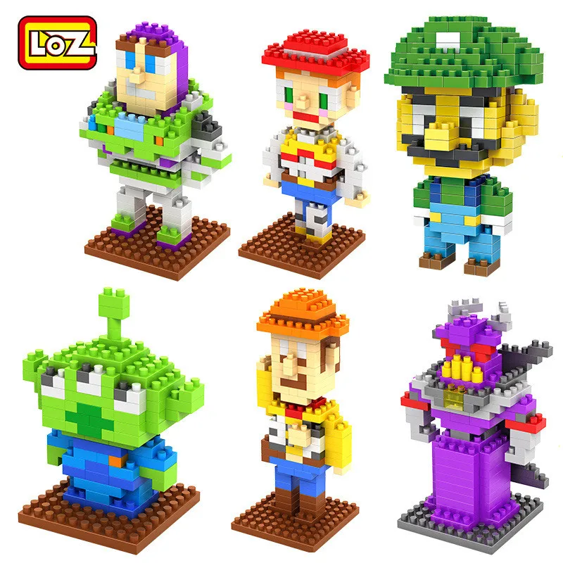 

LOZ Toy Story Woody Buzz lightyear Jessie Toy Model action Figure Building Blocks set Kids Bricks DIY Toys