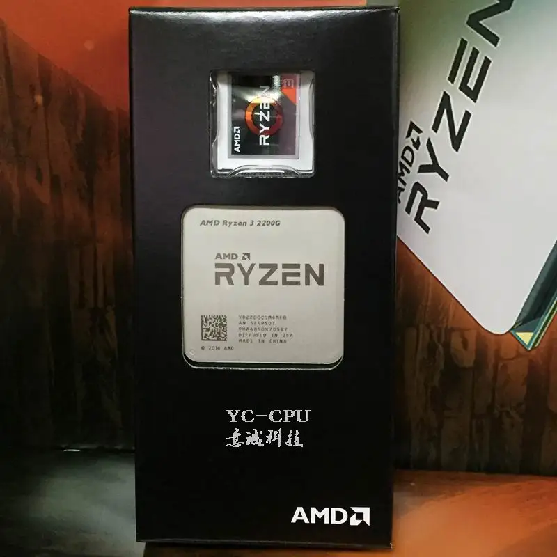 Процессор AMD Ryzen R3 2200G с Radeon RX Vega 8 Graphics 4 ядра потока разъем AM4 3 5 ГГц TDP 65 Вт YD2200C5M4MFB|cpu