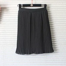 WEIKADUN плиссированная юбка женская летняя шифоновая юбка в складку Женская винтажная элегантная Тюлевая Милая Черная белая юбка все подходит D034