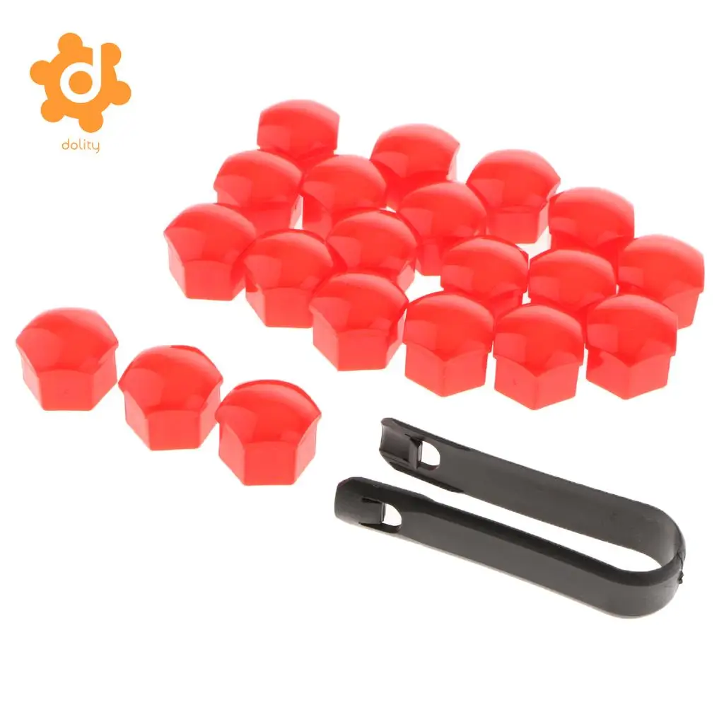 20Pcs Car Truck Wheel Tyre Center Hub Screw 19mm Protect Cap