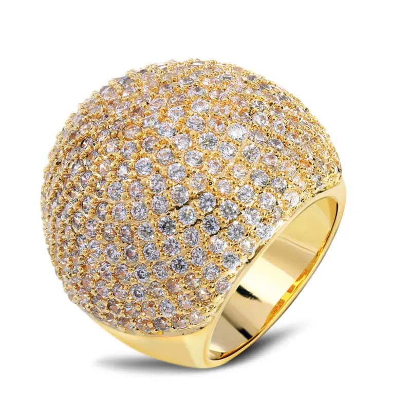 Ball Design Bridal Women Wedding Big Rings Lead Free Ladies Engagement