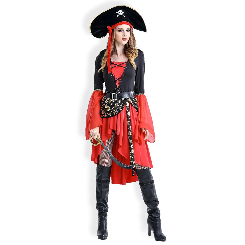 Disfraz Sexy de Piratas del Caribe para mujer, traje de pirata para  Halloween, Carnaval, fiesta familiar, Fantasía| | - AliExpress