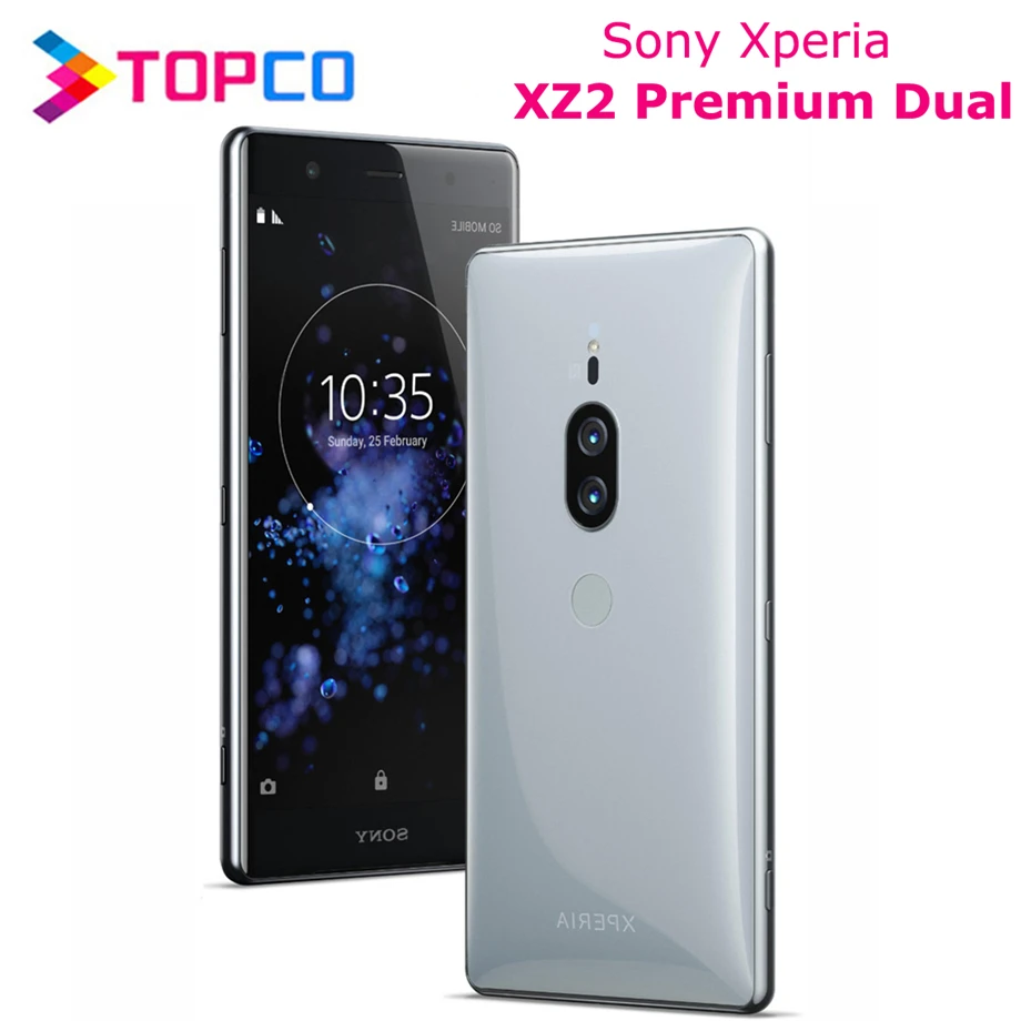 Разблокированный мобильный телефон Sony Xperia XZ2 Premium Dual H8166, 4G, Android, четыре ядра, 5,8 дюймов, две sim-карты, 19 МП, 6 ГБ RAM, 64 ГБ ROM, NFC