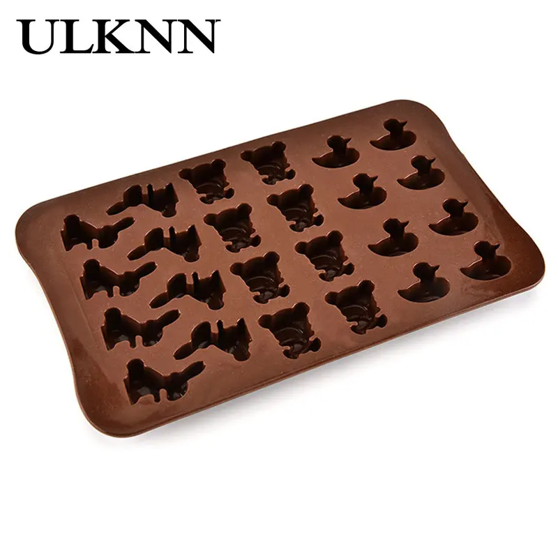 

ULKNN 24 Company Chocolate Mold Soft Tenacity Easy Demoulding Self Control DIY Pudding Cake Dessert Silicone Chocolate Mold