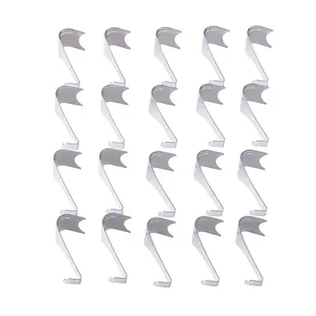 

JEYL Silver Heavy Duty Picture Photo Frame Rail Moulding Hanging Hooks 20 Pack