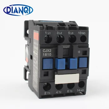 

18A Motor Starter Relay AC contactor CJX2-1810 LC1-D 24V 36V 48V 110V 220V 380V Din Rail Mounted 3P+1NO Use with float switch