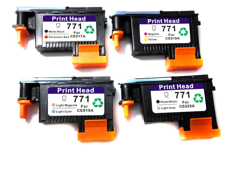 

4pcs Printhead CE017A CE018A CE019A CE020A Compatible for HP771 for HP Designjet Z6200 Z6600 Z6800 Printer
