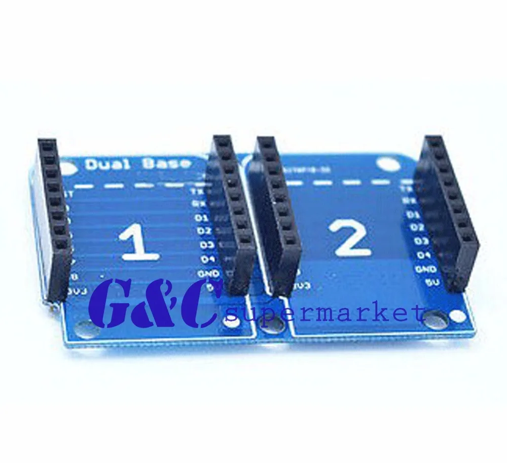 Двойная розетка с двойным основанием для WeMos D1 Mini NodeMCU ESP8266 платы расширения
