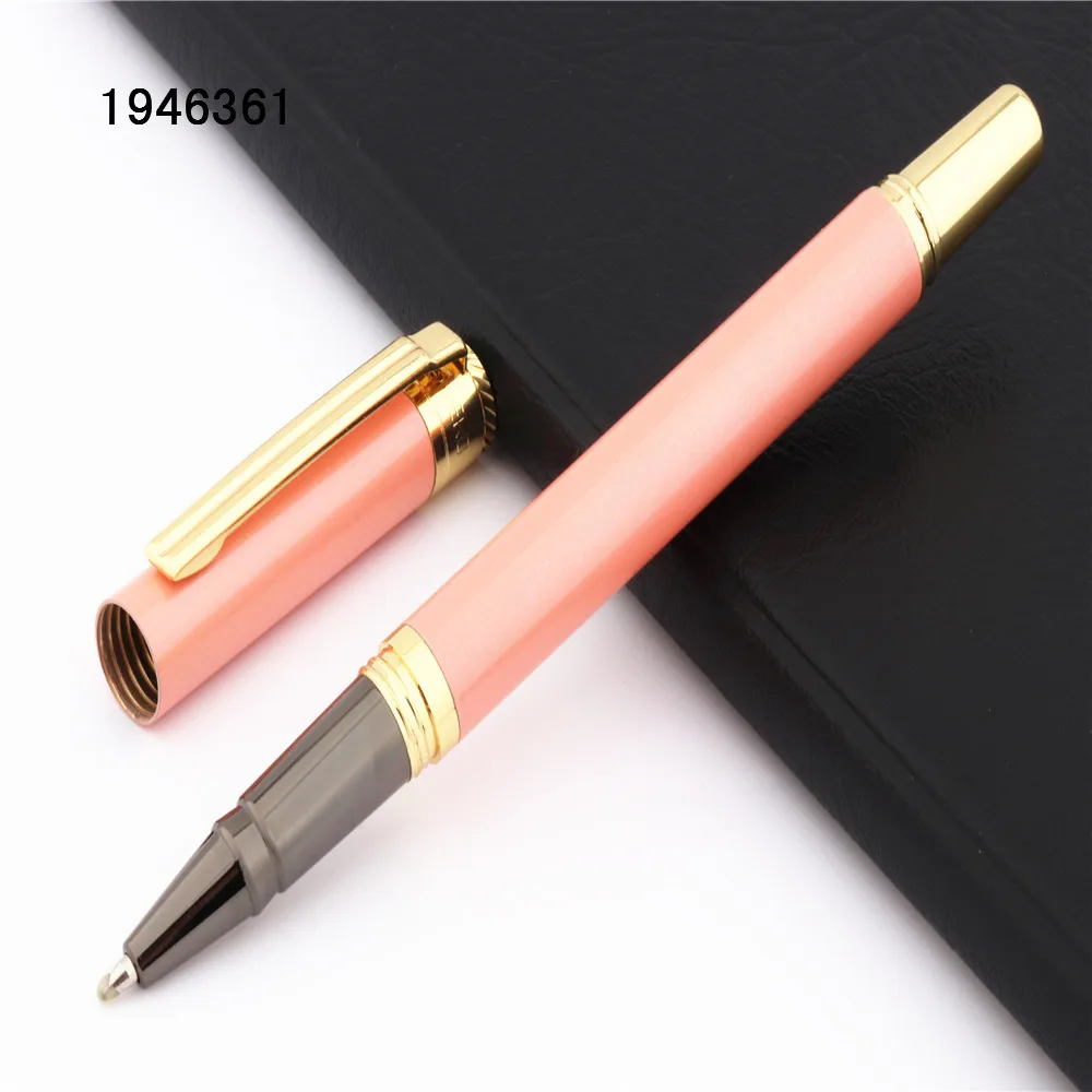 

Luxury pens You 7037 Gold hat Pink Colour Business office Medium Nib Rollerball Pen New
