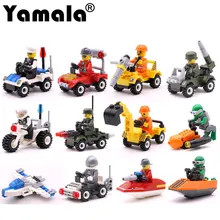 Yamala 12 Kinds Original Mini Transportation Block Car Building Blocks Compatible legoeINGlys font b Duplo