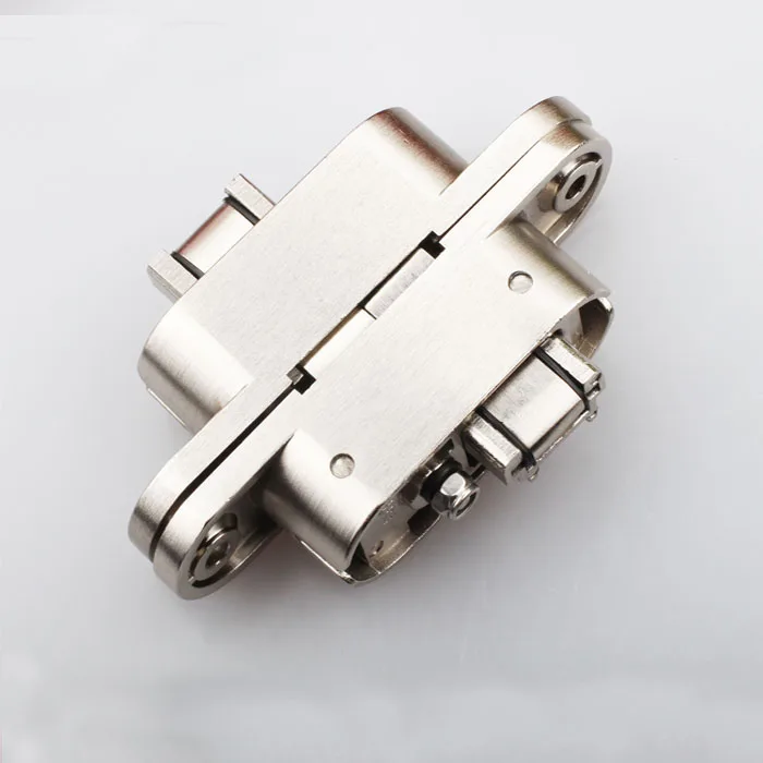 95x23mm Three dimensional adjustable Invisible Concealed Folding Door Hinges for Solid wood door 2pcs