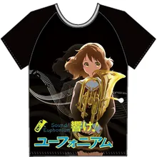 Японский звук Баритоны oumae Кумико Kawaii летняя стильная футболка аниме футболка модные Для мужчин Для женщин Повседневное короткий рукав рубашка Топы корректирующие