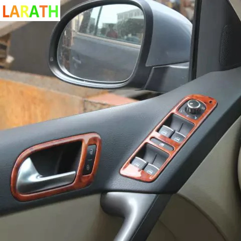 Для Volkswagen VW Tiguan 2013 стеклянный переключатель Крышка отделка двери окна кнопка декоративная панель крышка 2 шт