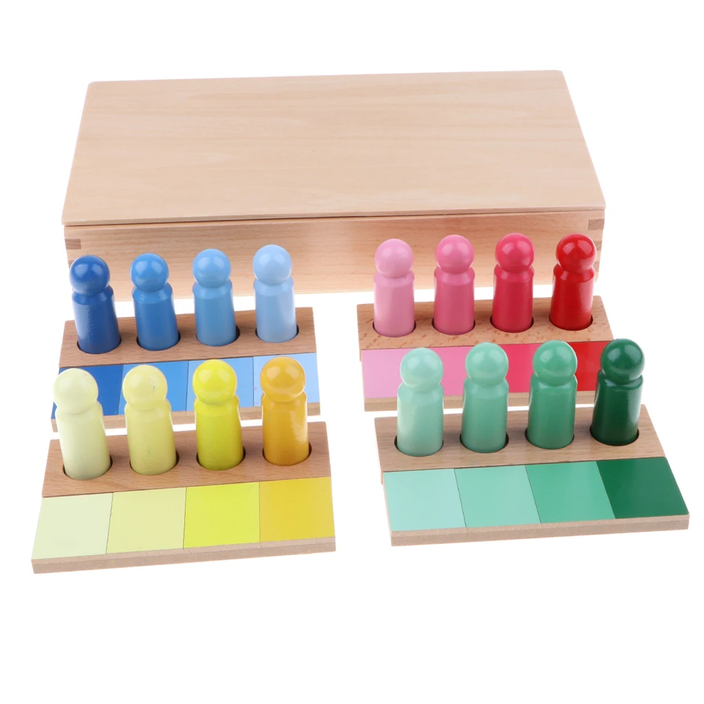 Montessori Sensorial Material Toy - Wooden Gradient Color Matching Kids Early Education