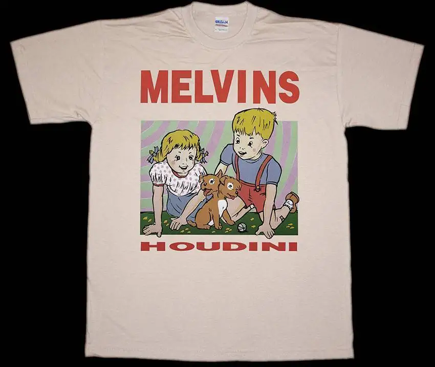 MELVINS HOUDINI SLUDGE METAL STONER ROCK FANTOMAS новая футболка натурального цвета Бесплатная доставка дешевые футболки оптом