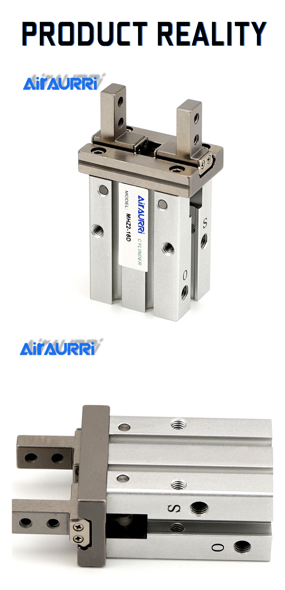 MHZ2 16D AIRAURRI двойного действия Воздушный Захват пневматический палец цилиндр SMC тип алюминиевые зажимы Bore16 MHZ2-16D покрытия