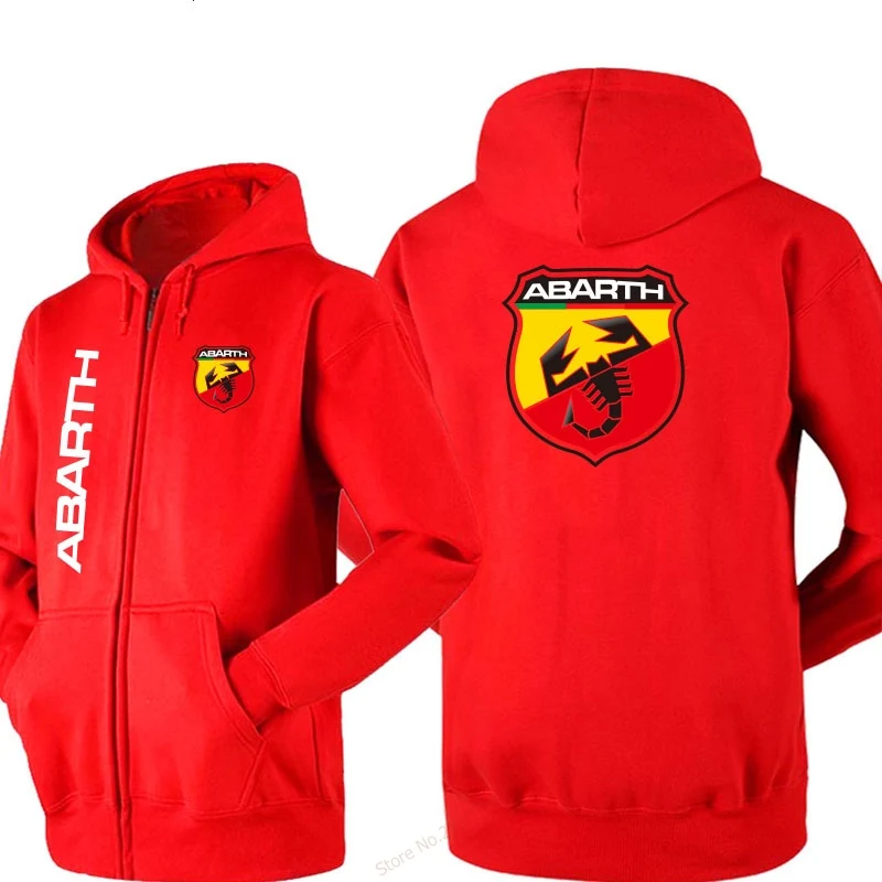 Толстовки для мужчин с капюшоном на молнии Abarth sweatershirt мужской/для женщин одноцветное цвет пальто для будущих мам зима осен