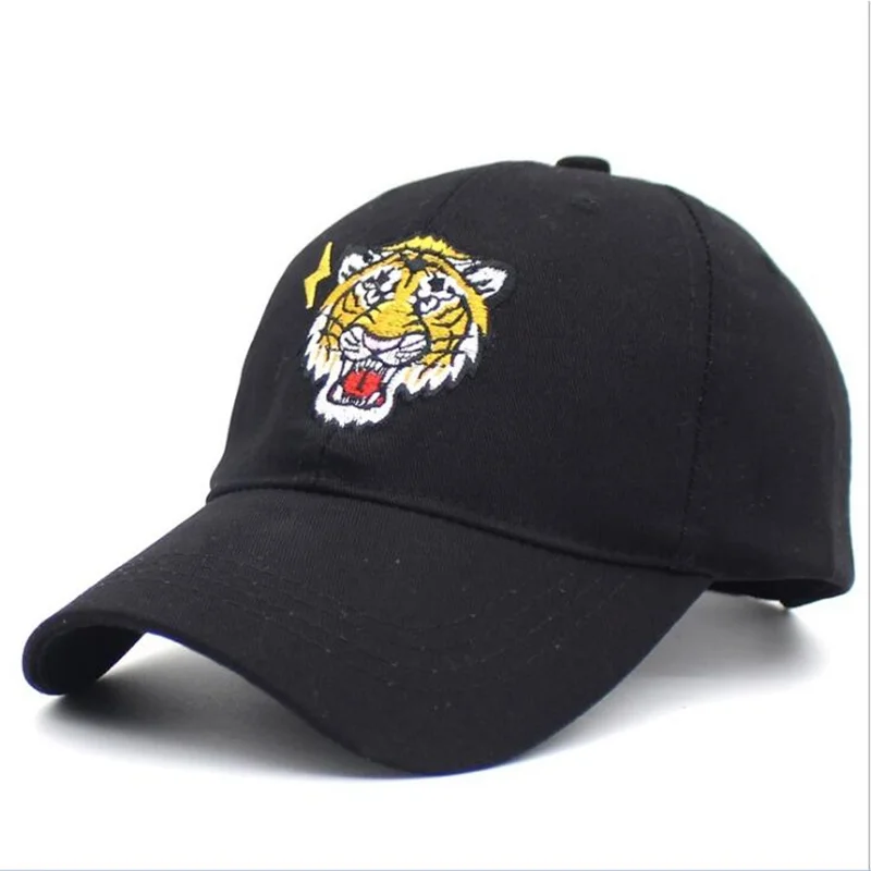 New Embroidery Tiger Baseball Cap Hats Caps Women Men Black Trucker Snapback Hat Fashion Summer