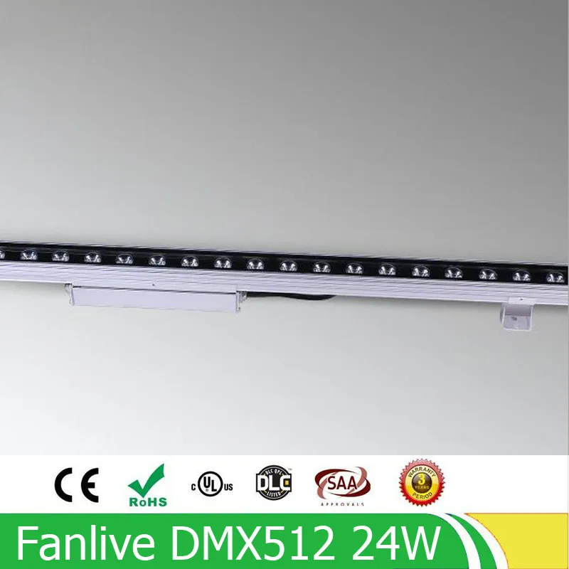 3 шт./лот Ac85-265v DMX512 24W 46*46*1000 мм DMX512 RGB светодиодный прожекторы уличный садовый фонарь на открытом воздухе квадратный светильник светодиодный прожектор