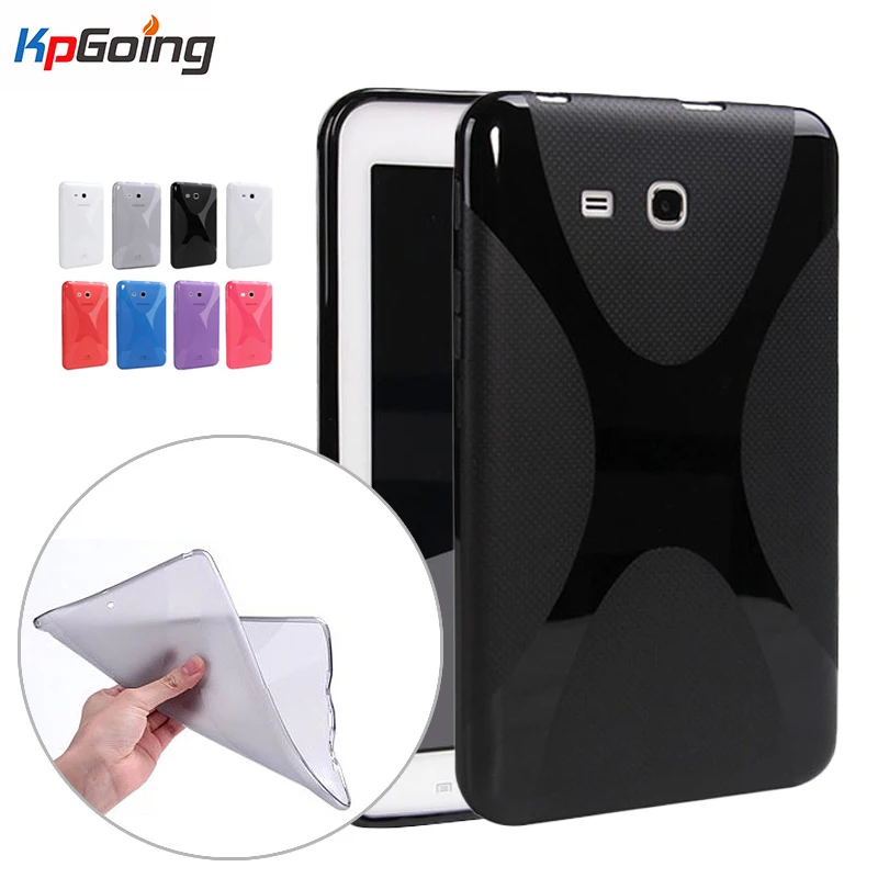

For Samsung Galaxy Tab 3 7.0 Lite T110 Case X-Line Grip Soft TPU Clear Matting Cover for Samsung Tab 3 Lite 7.0 Funda Back Cover