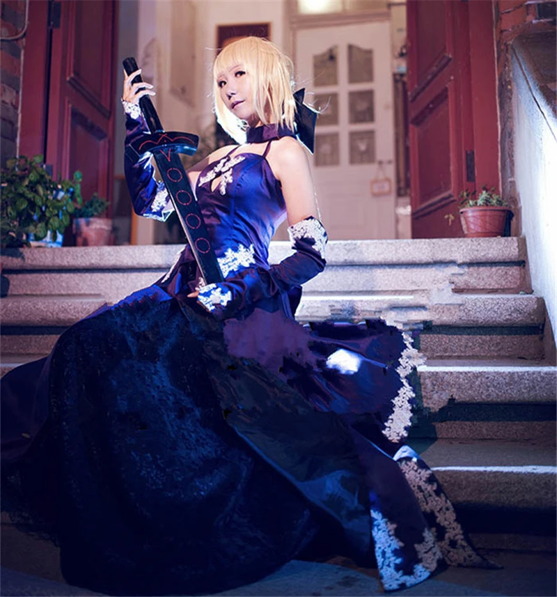 Fate/Grand Order FGO Black Saber Artoria Pendragon Lily женский костюм для косплея вечернее платье на Хэллоуин Unifors костюмы