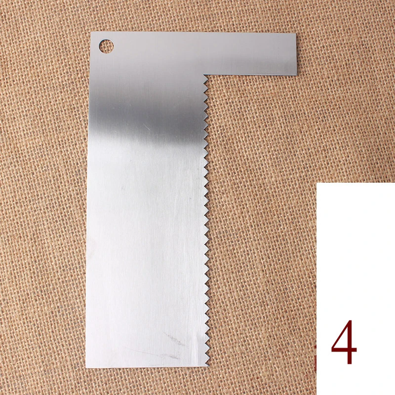 Stainless Steel Fondant Scraper Different Shapes Baking Pastry Spatulas Cream Scraper Cake Smoother Butter Knife Dough Cutter 5
