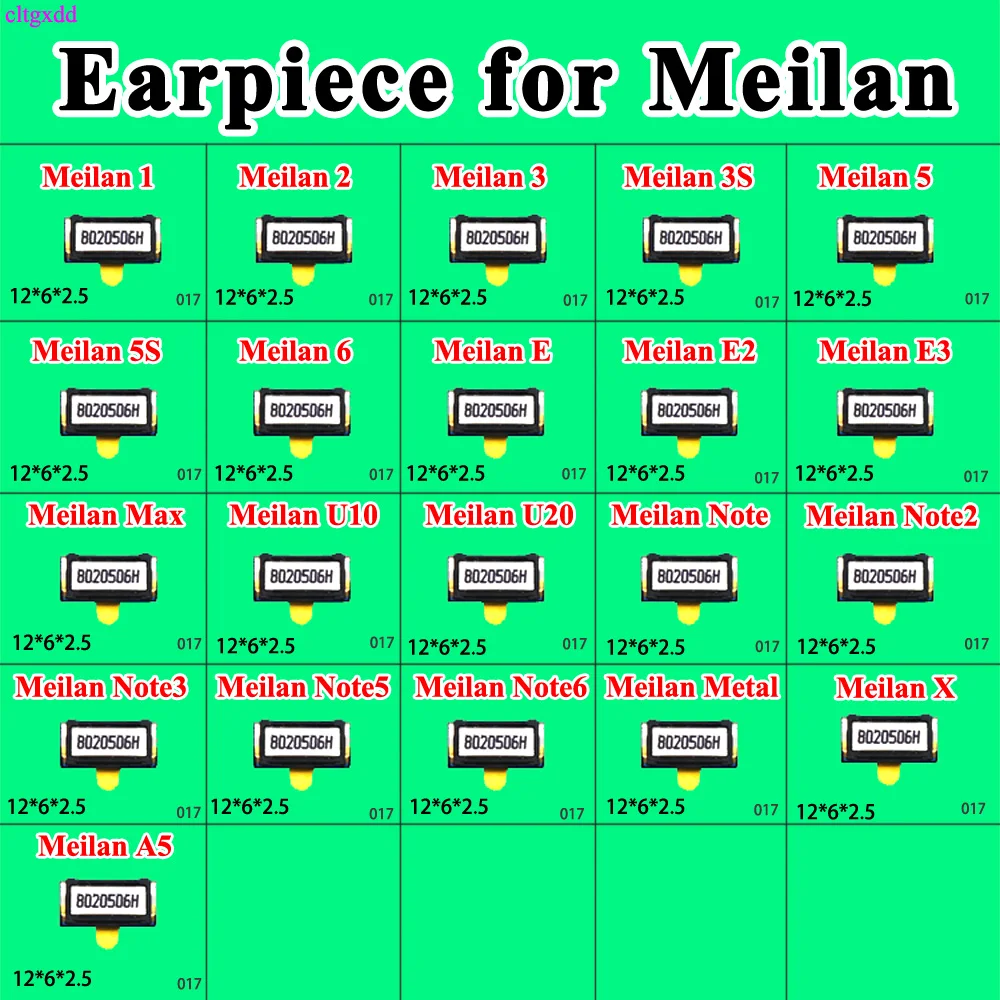 

cltgxdd 2x New earpiece Ear Speaker Connector for MEIZU meilan3 5 6 Note m1 m2 m3 m3S m5 m5S m6 E E2 E3 MAX metal U10 U20 A5