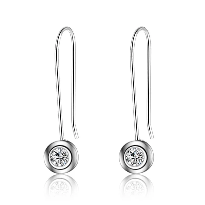 

925 Sterling Silver Post Earrings Clear CZ & Silver & Gold for Women Earrings Compatible with Pan Jewelry