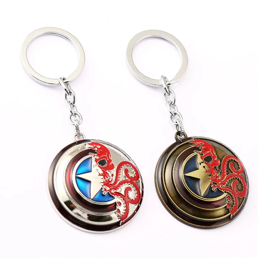 

Captain America V HYDRA Key Chain Key Rings For Gift Chaveiro Car Keychain Jewelry Movie Key Holder Souvenir YS11608