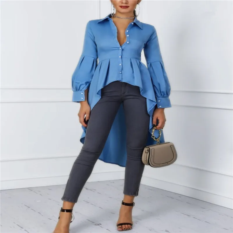 

Women Dress Long Sleeve Square Collar Lantern Sleeve Irregular Swallowtail Female Midi Dress Office Lady Vestidos