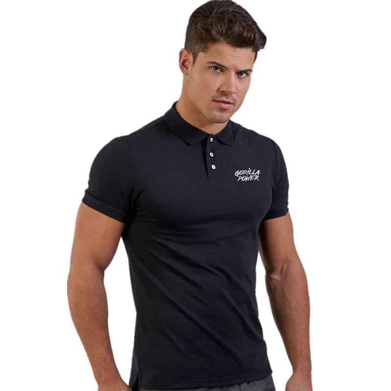 

LISER Fashion Brands New Summer Polo Shirt Mens Solid Color Short Sleeve Slim Fit lapel Collar Poloshirt Casual Men's Clothing