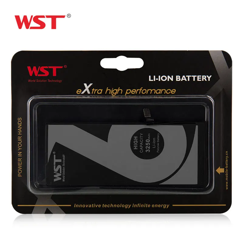 WST бренд батареи для iPhone 6 Plus Замена батареи для iPhone6 плюс 3250mAh сверхвысокой емкости 20% дополнительная емкость