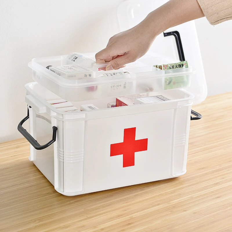 Medical Plastic Medicine Box High Capacity Sub grid Design Family