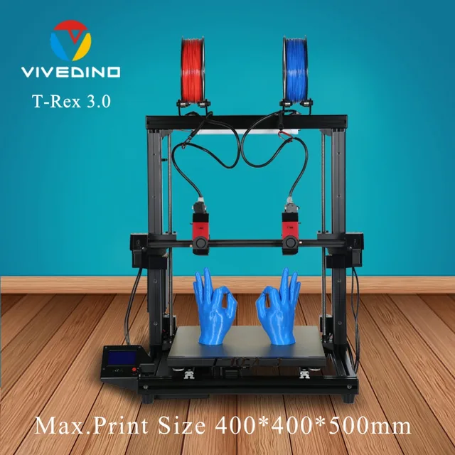 Cheap VIVEDINO double extruders device 3d printer with laser